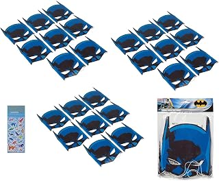 Batman Birthday Party Supplies Bundle includes 24 Kid's Party Paper Masks