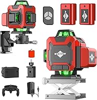 WEIDDW 4D 16 Lines Green Laser Level 4x360 Self-Leveling for Construction, Picture Hanging & DIY