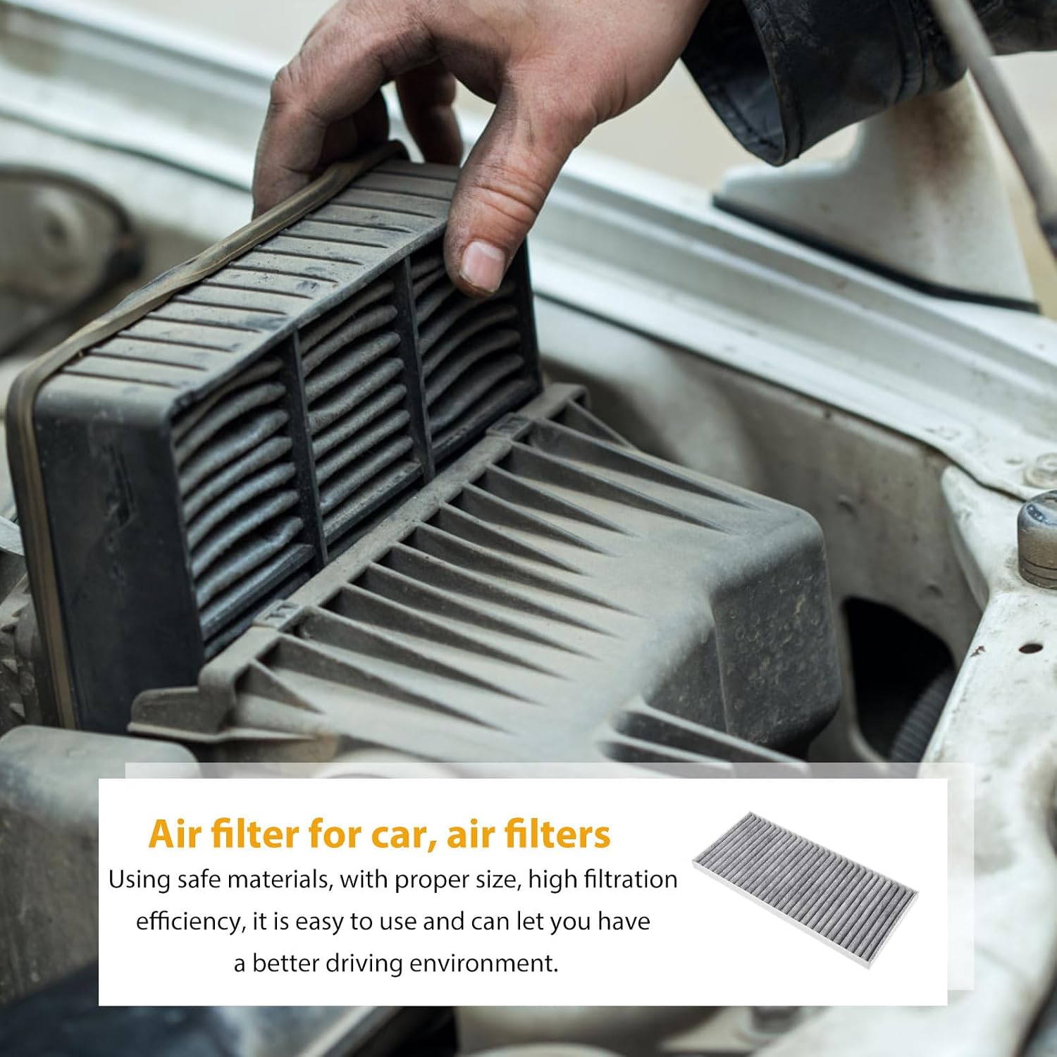SECFOU 2pcs Car Air Conditioning Replacement Filters for Automotive Air System Easy to Install Sturdy Abs and Non-woven Fabric Material