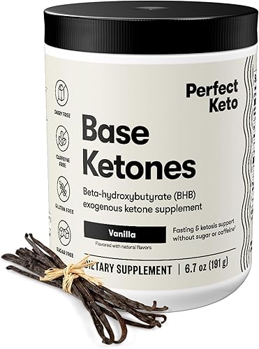 Perfect Keto - Cetonas exógenas Suplemento de sales base BHB Cetonas para dieta ketogénica mejor para quemar grasa para apoyar la energía enfoque y
