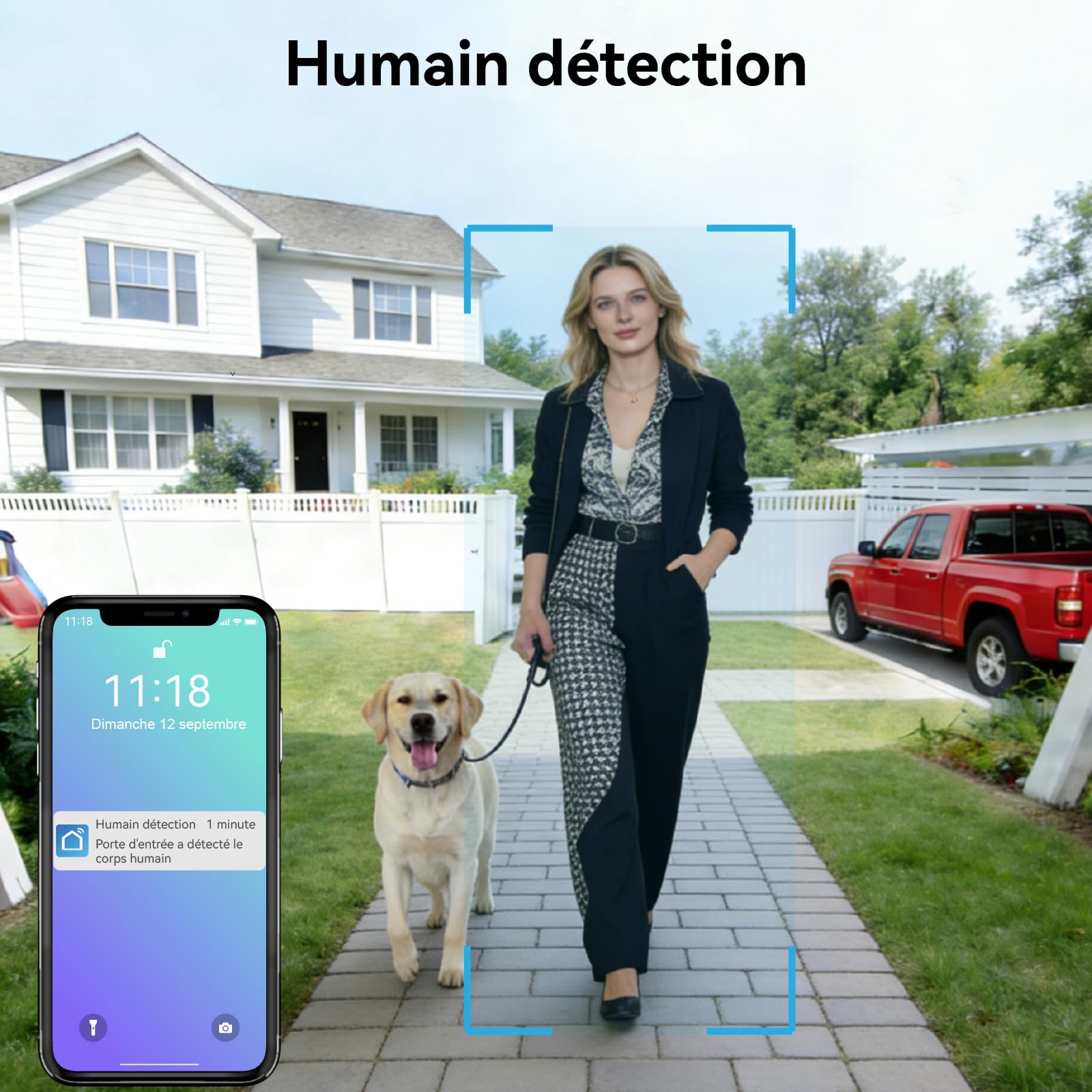 Visiophone Filaire Connecté à 2 Fils, Interphone Vidéo IP WiFi avec 7'' écran Tactile,1080P Sonnette Portier, APP Unlock à Distance,Détection de Mouvement,Lecture, Enregistrement