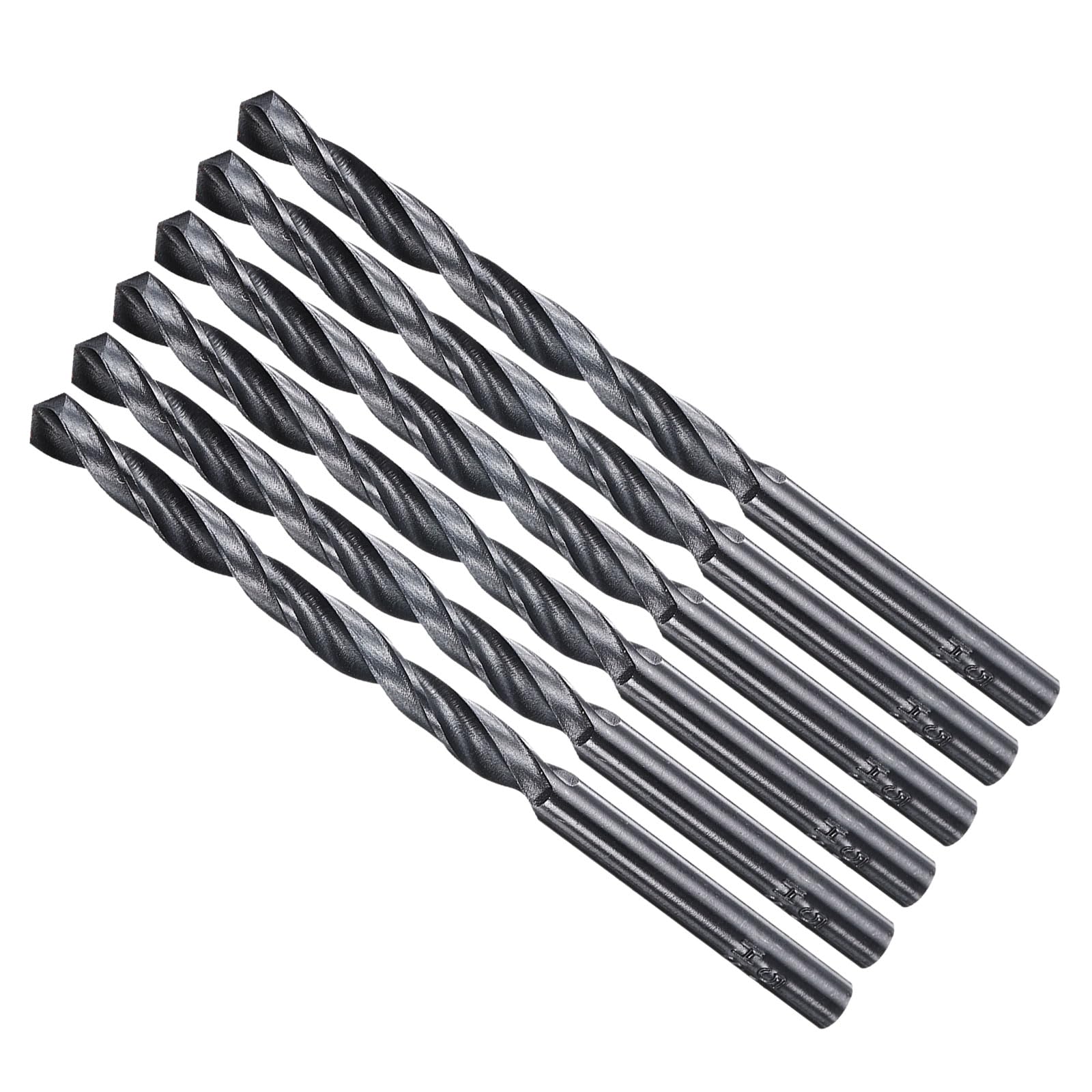 METALLIXITY Drill Bit (5mm) 6Pcs, 4241 High-Speed Steel Straight Shank Nitriding Black 118ยฐ for Wood Plastic Iron Copper Aluminum Low Soft Metal
