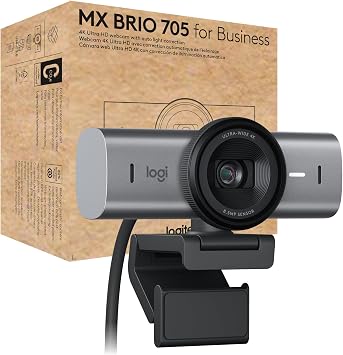 Logitech MX Brio 705 for Business 4K Webcam - Graphite
