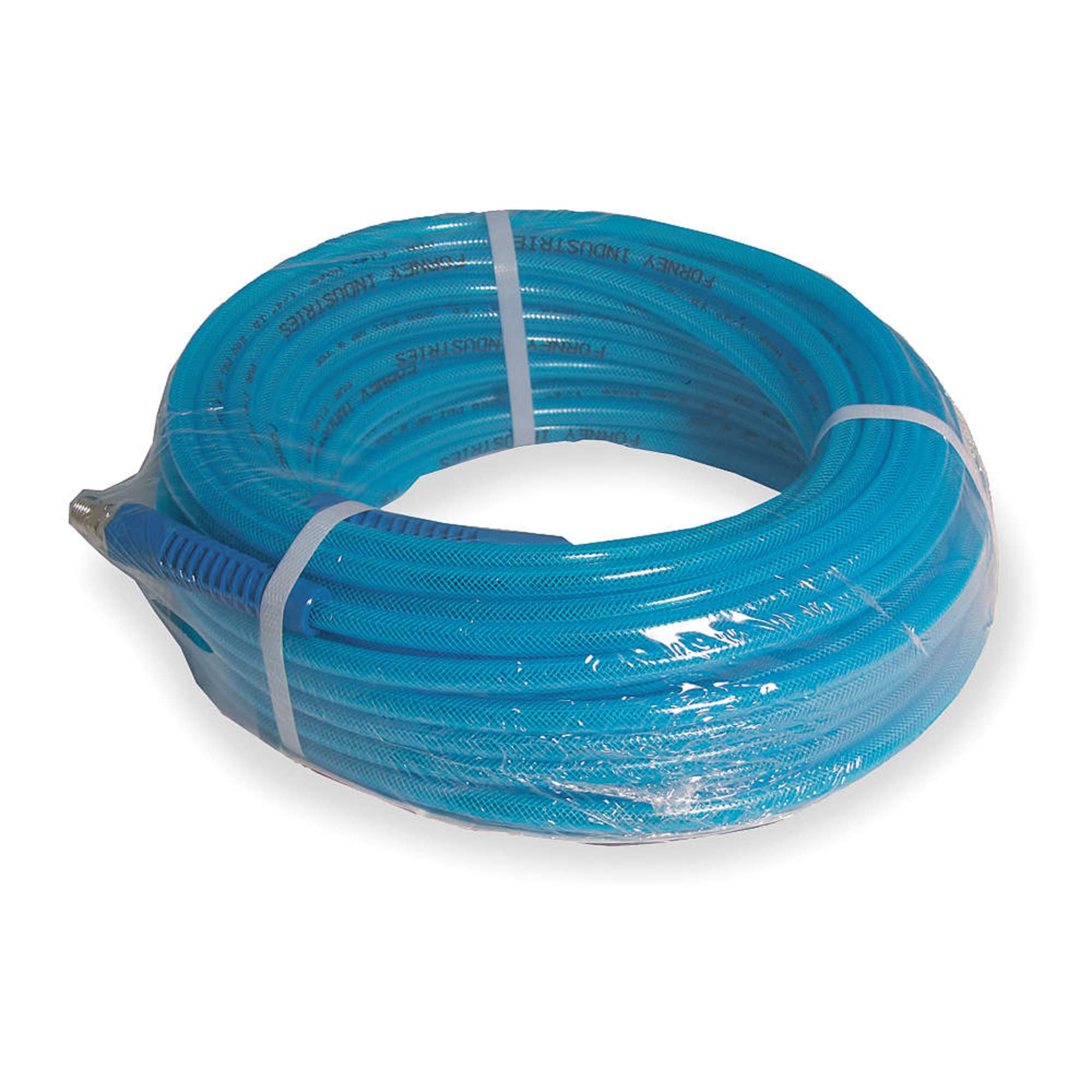 Poly Hose, Braided, 3/8 In Hose ID, 25 Ft L