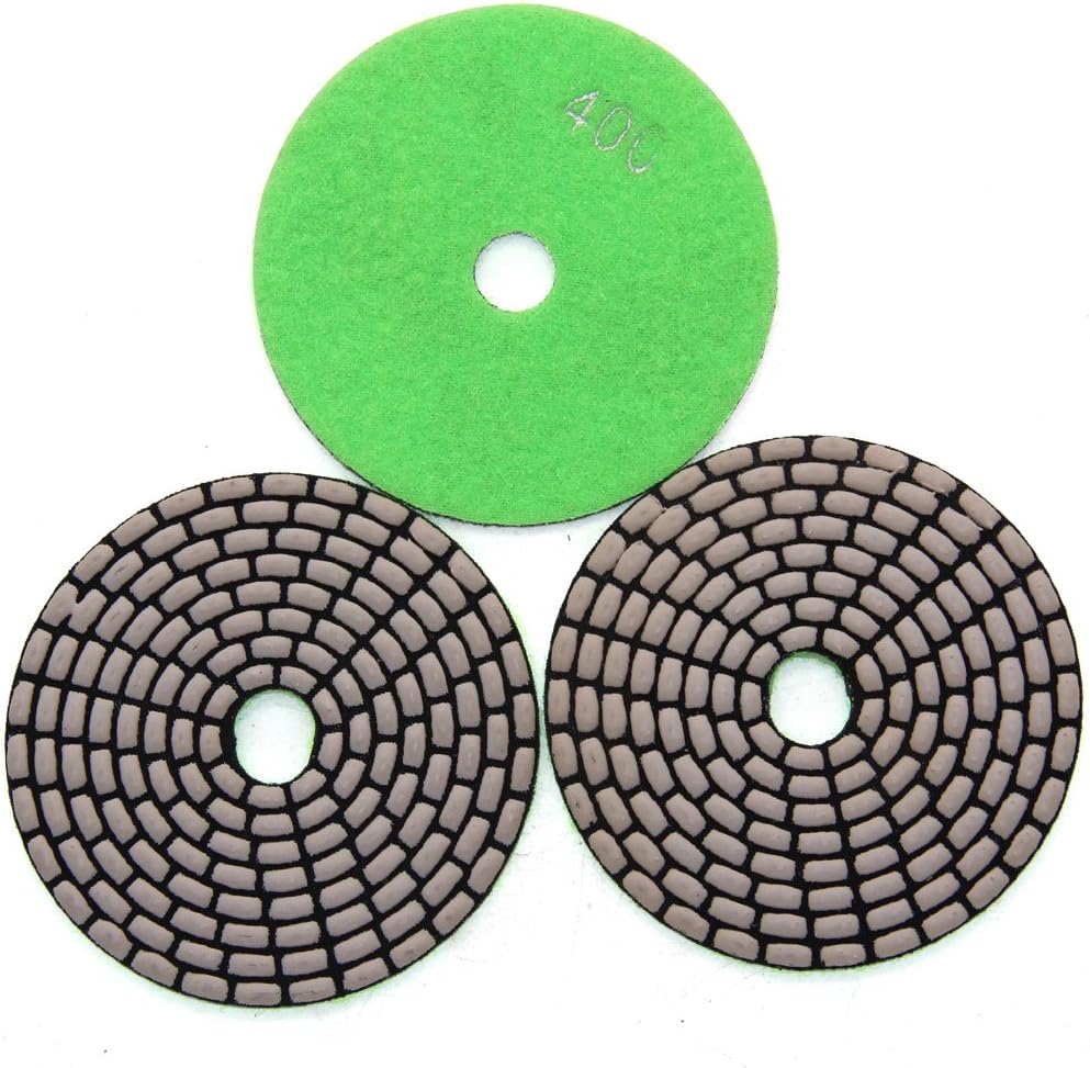 4 Inch Diamond Dry Polishing Pads for Sanding Marble Granite Stone (Grit 800, Pack of 10, Standard A)