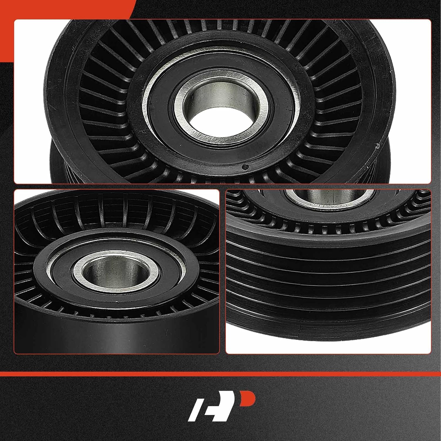 A-Premium 2PCS Belt Idler Pulley Compatible with Jeep Grand Cherokee 2005-2010, Liberty 2009 2011-2012, Commander 2006 2010 & Dodge Ram 1500 2009-2010, Durango 2004-2009, Dakota 2005-2006 2011