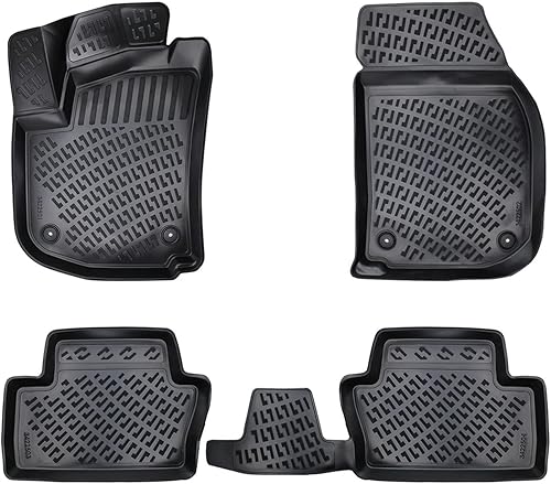 PASGON Compatible with Opel Zafira A 2005 Model 4D Rubber Set Custom Floor Mats Odorless Fixing Clips