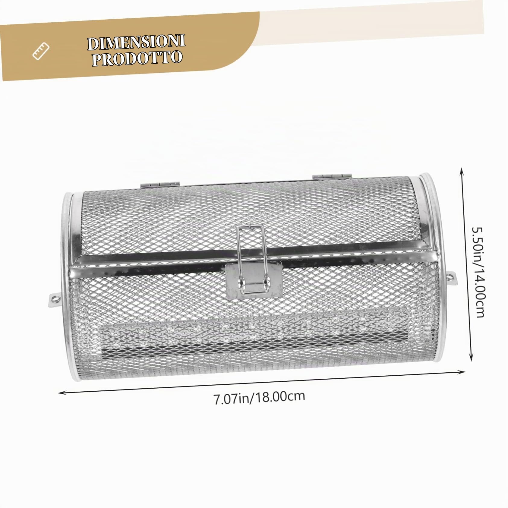 BESPORTBLE Cestello per Grigliare in Acciaio Inox per Forno Elettrico, Resistente e Riscaldamento Uniforme, per Frutta a Fette e Peperoni in Occasioni Familiari