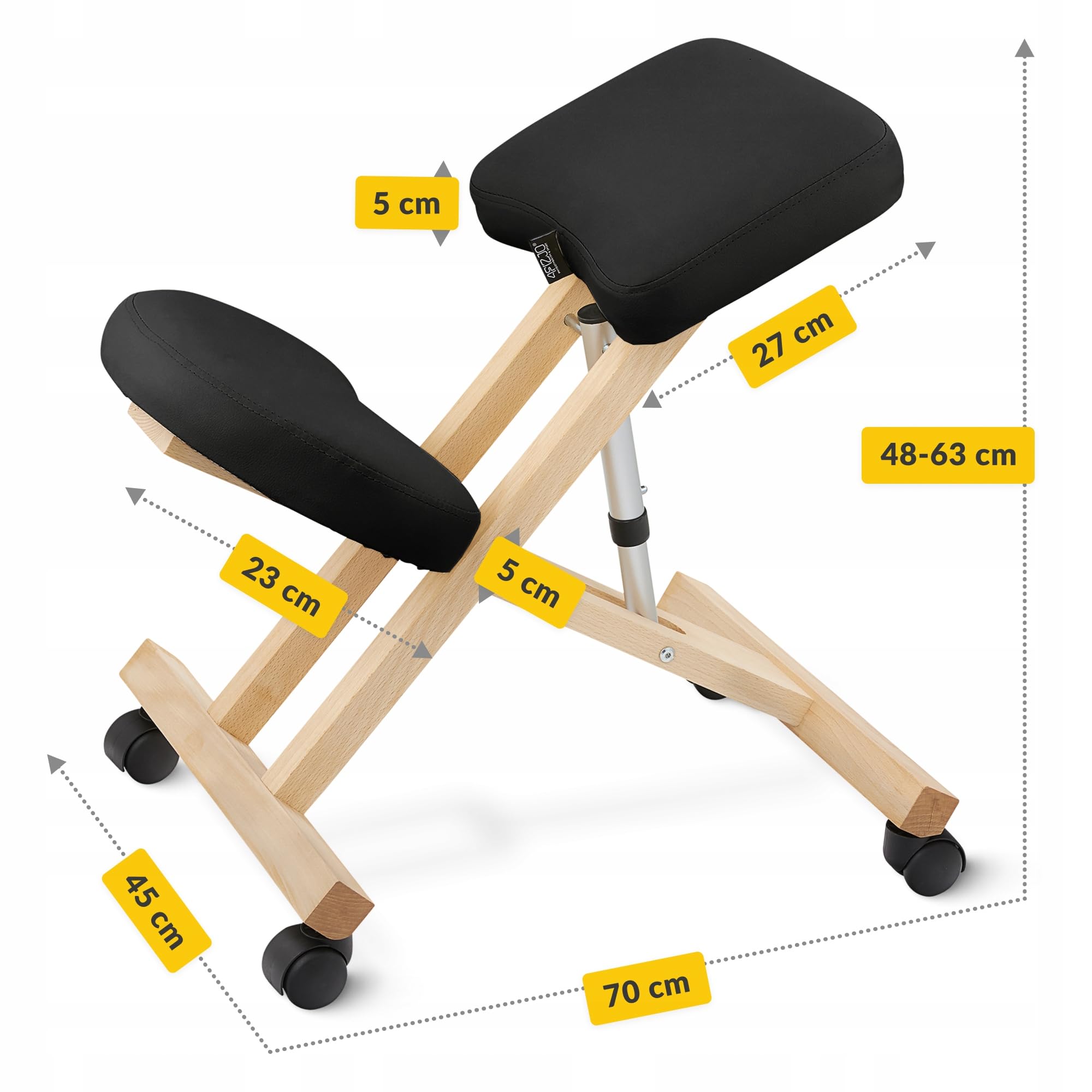 KLĘKOSIAD KLĘCZNIK KRZESŁO ERGONOMICZNE REGULOWANA WYSOKOŚĆ DO PRACY 4FIZJO