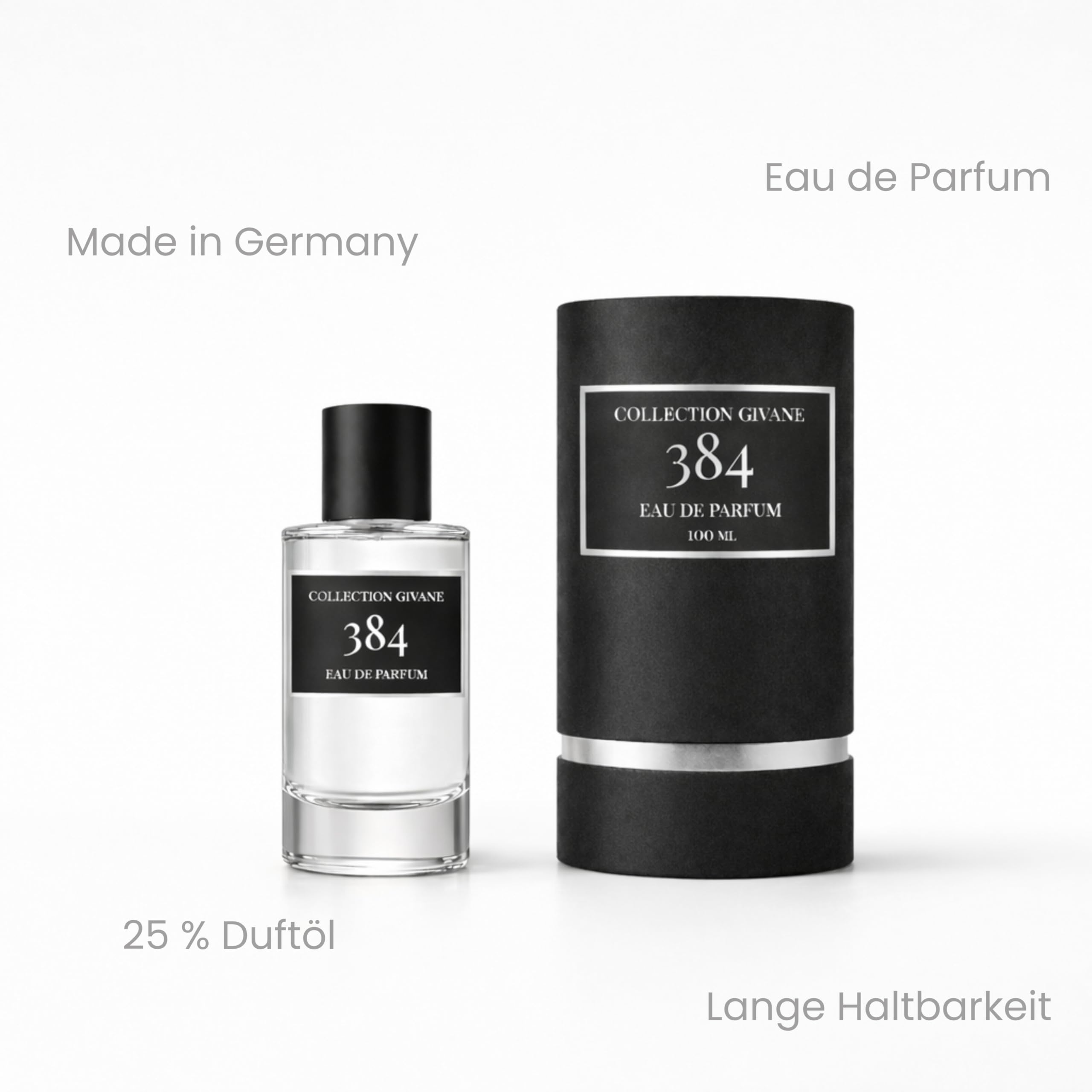 384 Parfüm COLLECTION GIVANE Herren Parfüm 100 ML Eau de Parfum Honig Tabak Vanille Duft süß würzig intensiv maskuliner Herrenduft Luxus Parfum Männer Nischenduft 384 Duft Vanille Tabak Honig