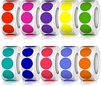 Vista 6 de 1400 PCS Pegatinas de Puntos Verdes Redondas Etiquetas de Codificación Círculos de Lunares para Oficina, Aula, Papeles, etc