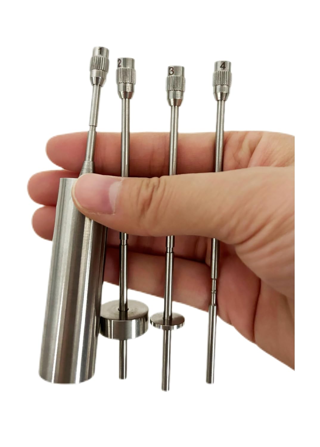 Rotational Viscosity Meter Adapter Type 1# 2# 3# and 4# Rotor 304 Stainless Steel Apply to NDJ-1 NDJ-5S NDJ-8S NDJ-9S Viscometer Viscosimeter