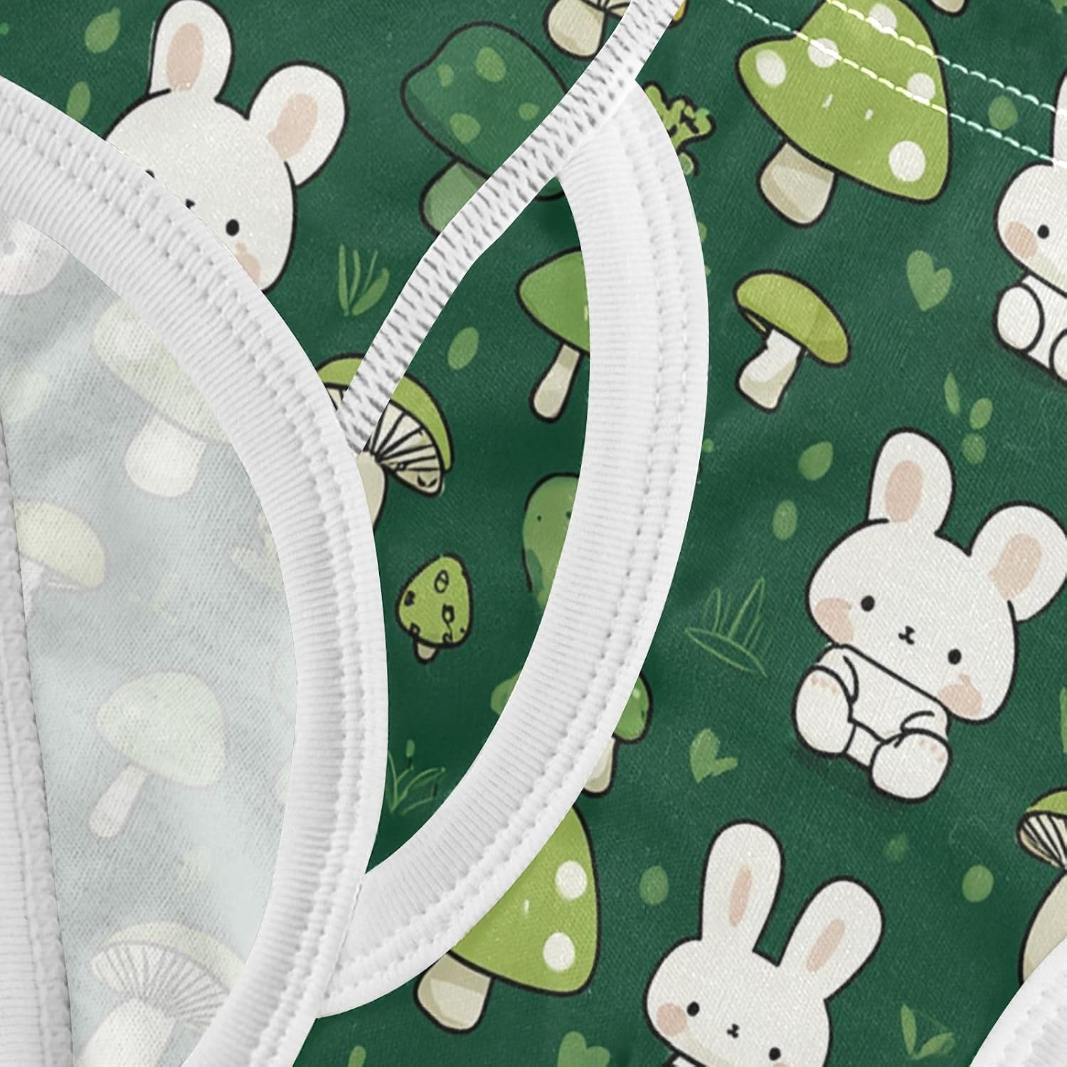 visesunny Rabbit Dark Green Boys Underwear Cotton Printed Toddler Soft Training Briefs Size 2T-8Y for Kids
