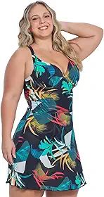Maiô Plus Size com Saia Fixa Saída de Praia e Bojo com Aro Orla da Praia
