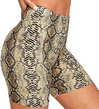 Leopard print yoga shorts Clearance