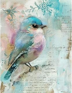 ArtDirect Soft Pastel Bird 4 Unframed Art Print Giclee Poster by RileyB - Ready for Framing with Customization Sizes: 8x10, 11x14, 15x20, 22x28, 24x31, 36x47, and 46x60 Inches
