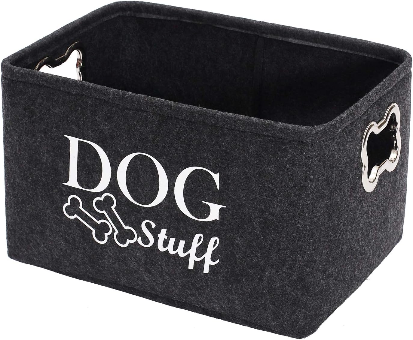 Geyecete Dog Toys Storage Bins Felt pet Baskets, Dog Toy Box Large with