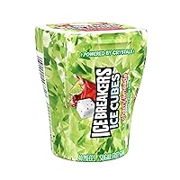 Vista 16 de ICE BREAKERS ICE CUBES Sandía Slushie con sabor a sandía, hecho con botellas de chicle sin azúcar de xilitol, 3.24 onzas (6 unidades, 40 piezas)