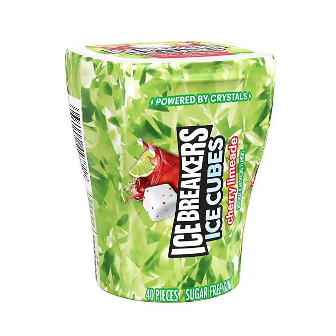 ICE BREAKERS Chicle Cherry Limeade Sin Azúcar, Botella 40 Piezas, 3.24 oz miniatura 3