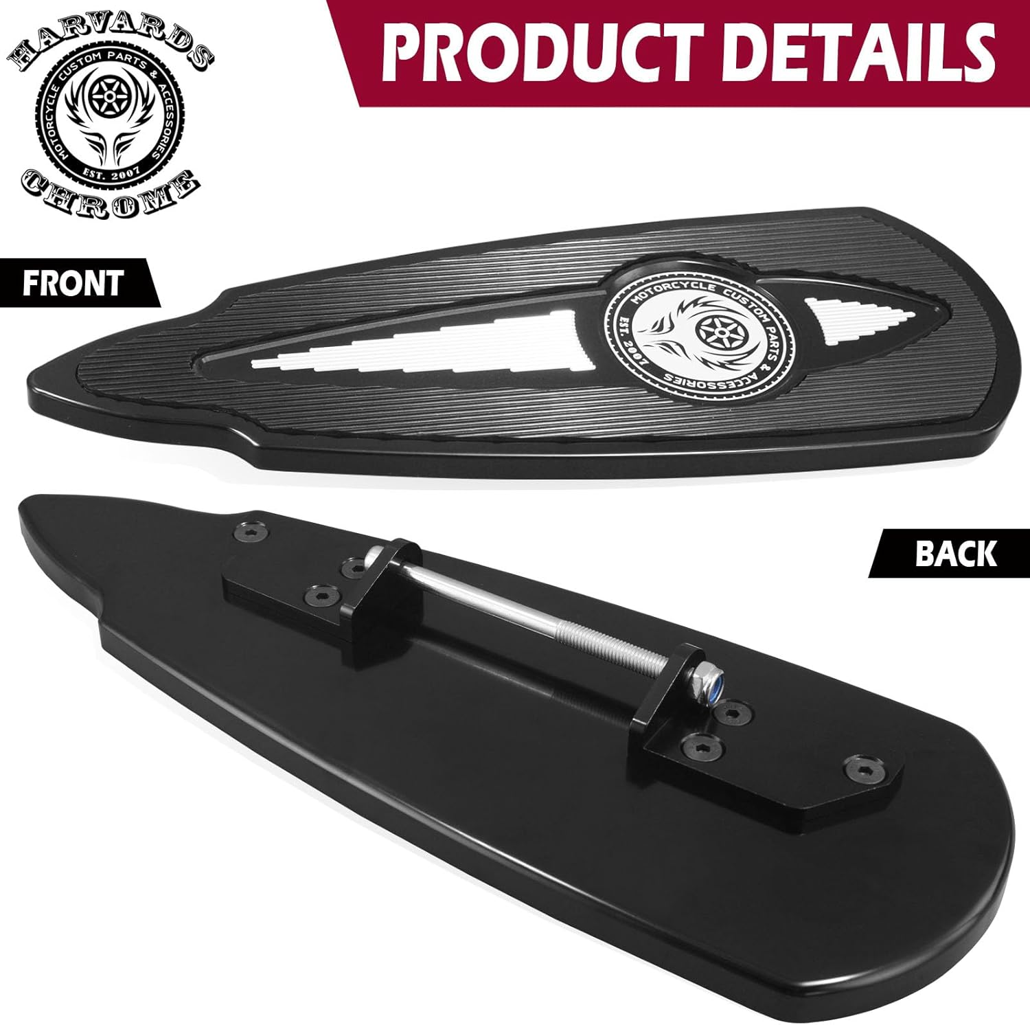 Rider Floorboards for Roadmaster Challenger Pursuit Chieftain Springfield 2014-2025 (Rider-Gloss Black)