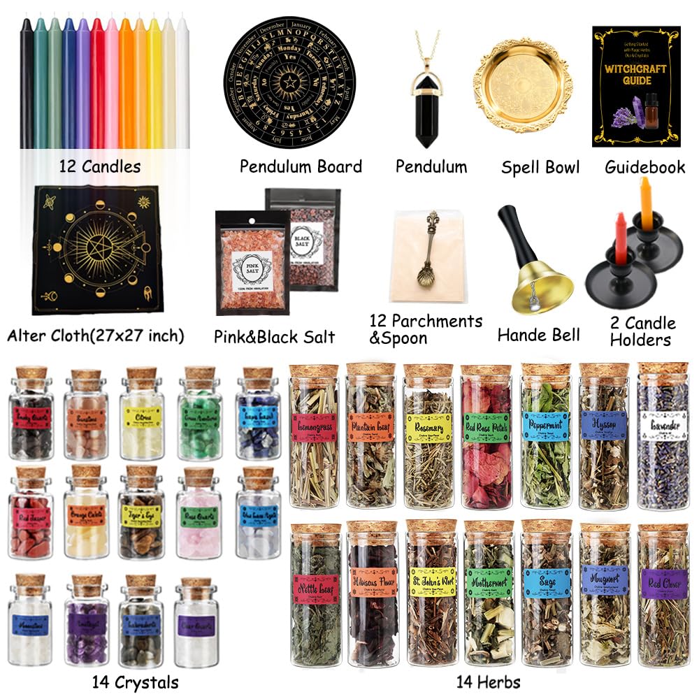 Witch Stones Kit オリジナルの魔女の石キット Amazon.co.jp: Cikuco 魔術用品キット 魔女の呪文用 63個 魔女のもの