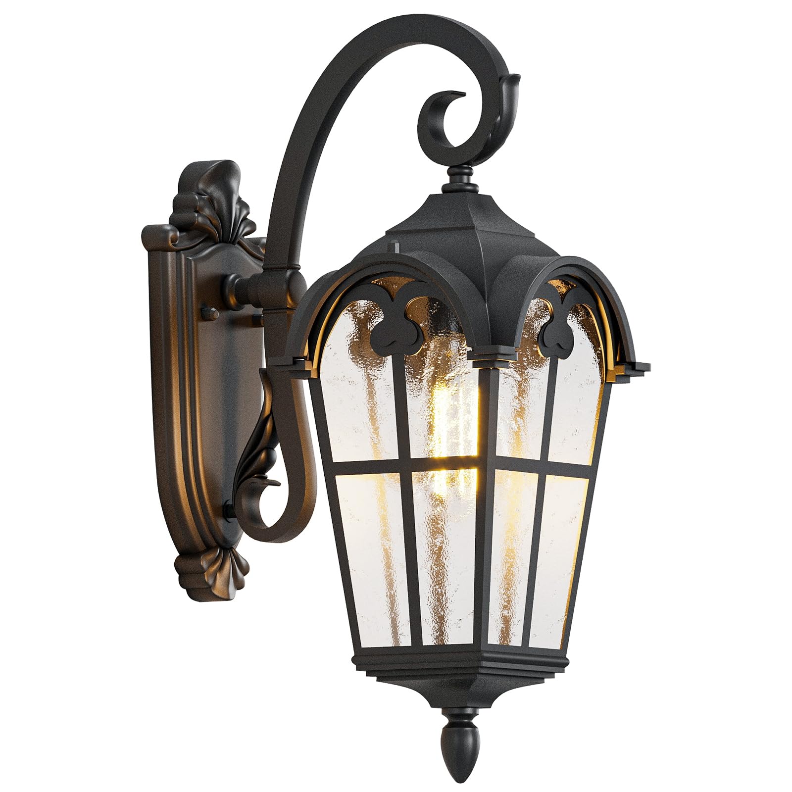 Zanritelit Outdoor Wall Light Fixture and Exterior Wall Lantern with Lampshape, Roman Style Waterproof Outside Sconce Lighting for Porch Patio Garage Courtyard Corridor Hallway Doorway or Indoor