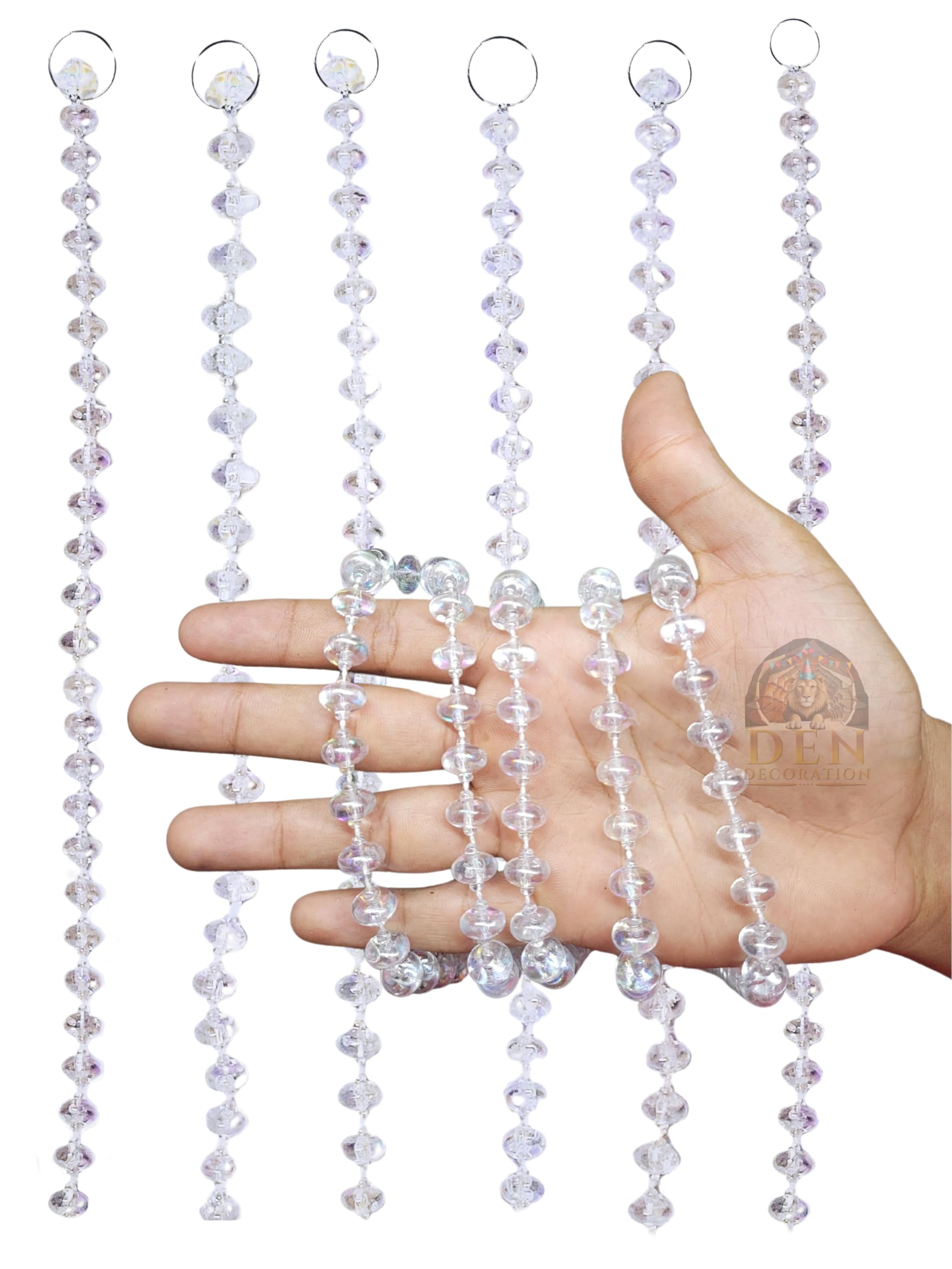 Iridescent Crystal Beads Garland - 5 Feet FREE SHIPPING -10 Iridescent Crystal Beads Garland - 5 Feet FREE SHIPPING -10