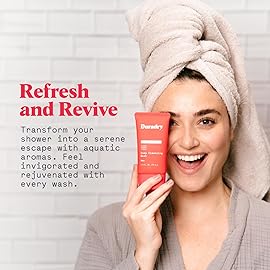 Duradry Deodorizing Body Wash for Women and Men - Odor control, Deep Cleansing, Nourishes and Moisturizes Skin, Made with Natural Ingredients - Aqua Fragrance, Travel Size - 2.5 Fl Oz (Pack of 3)