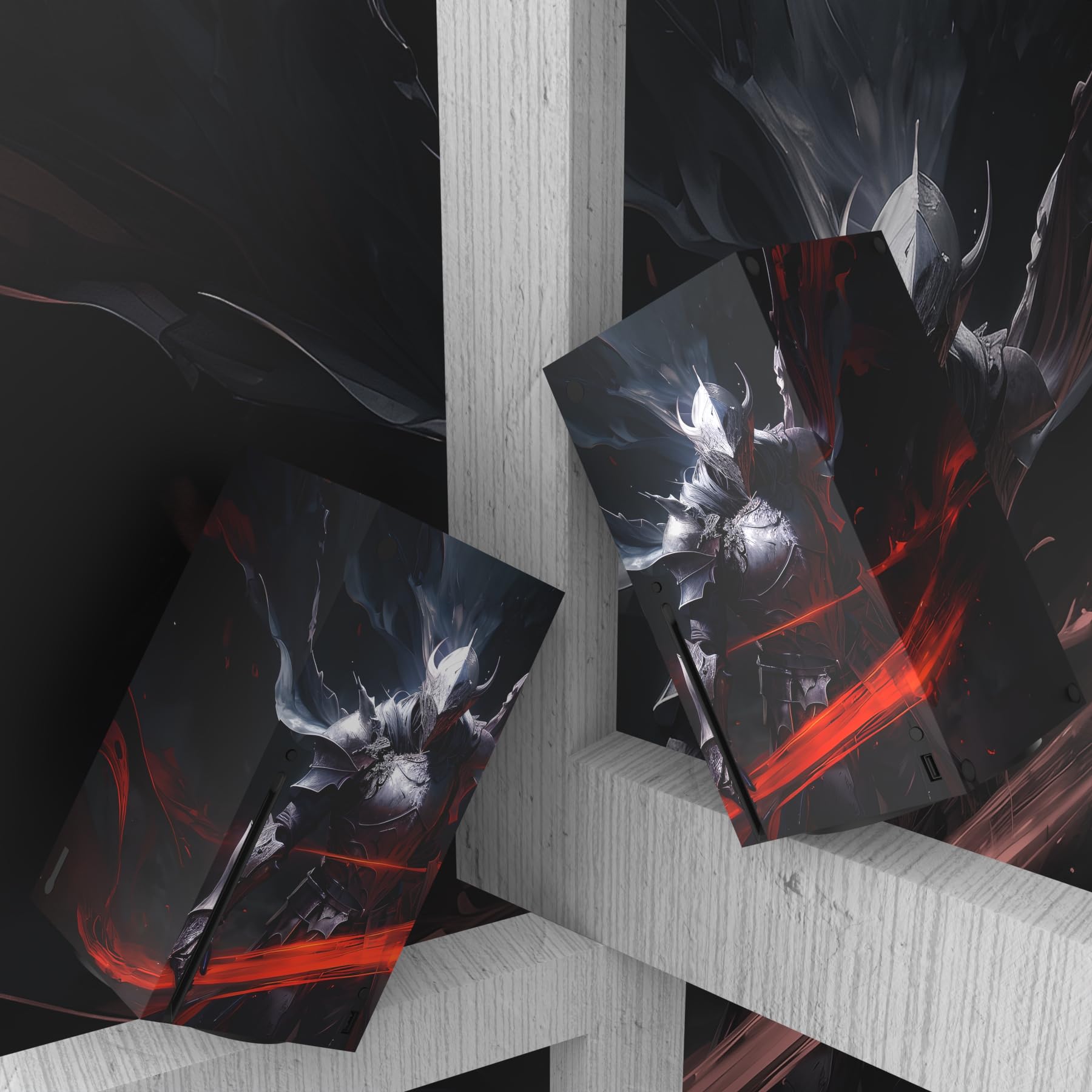 PlayVital Adesivo Skin per Xbox Series X Console&Controller Sticker Decal Cover Vinile per Xbox Series X-Cavaliere d'Argento