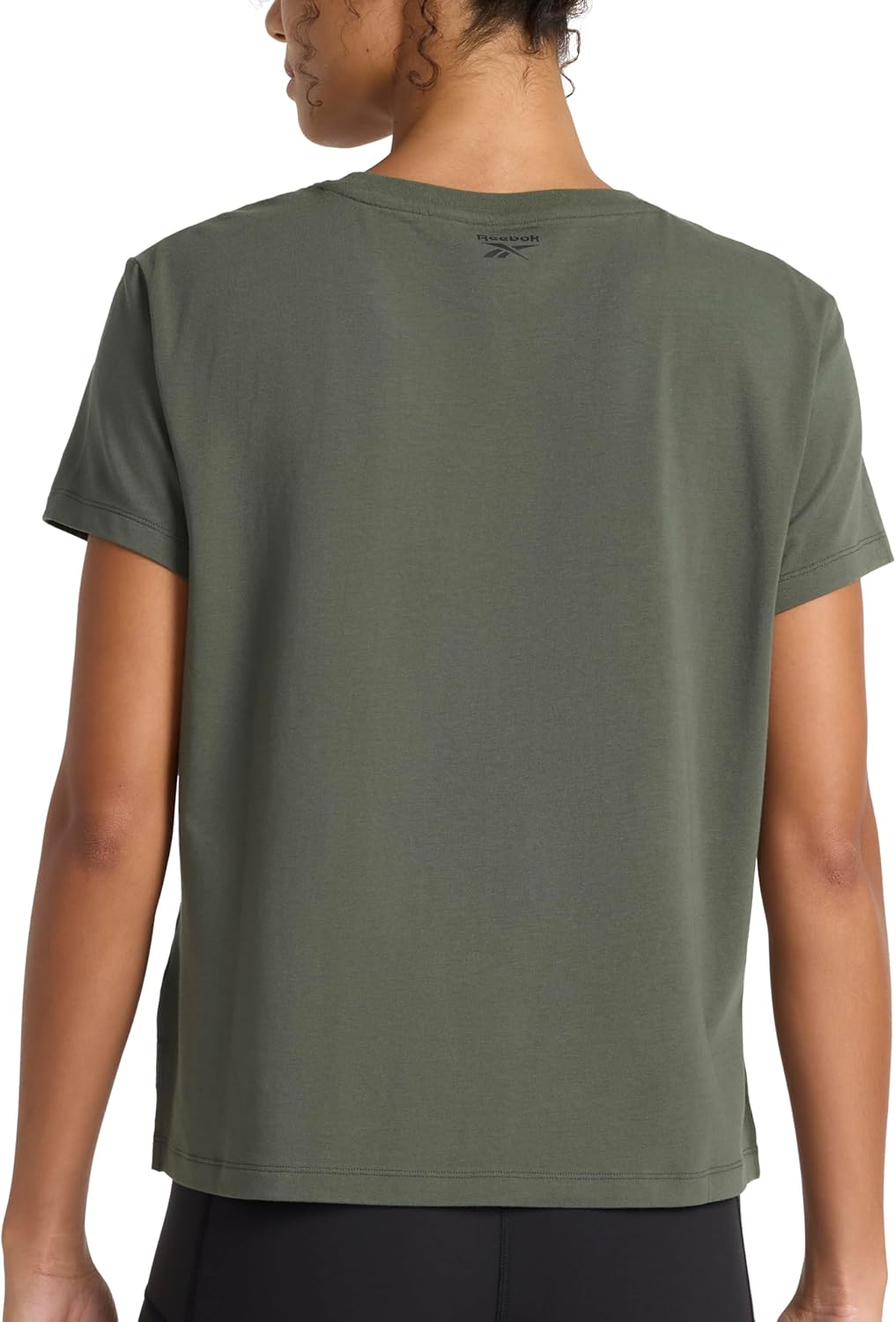 Reebok Womens Embroidery Hit Graphic Crewneck T-Shirt, Standard Fit, Lightweight Stretch Cotton Fabric - Image 2