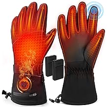 Heated Gloves, Rechargeable Heating Glove for Men Women - 3 Heating Levels, Touchscreen, Waterproof, Perfect for Skiing, Working, Motorcycling