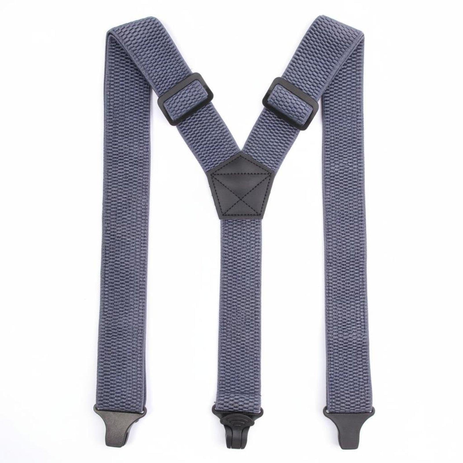 elastic suspenders with 3 clips full-day comfort outdoor hiking suspenders for hikers, workers gray|clothing shoes & accessories|mens accessories|suspenders braces