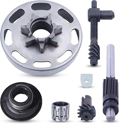 Miniatura 7 de Adefol Kit de tambor de embrague 325"-7T para Husqvarna 435 435E 440 440E Pieza de repuesto con bomba de aceite, cojinete de embrague, engranaje