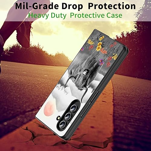 Vista 99 de Funda protectora para Samsung Galaxy Z Fold 5 2023 Slim Light Hard PC Shook Proof Funda protectora para Samsung Galaxy Z Fold 5 7.6 pulgadas - Flor