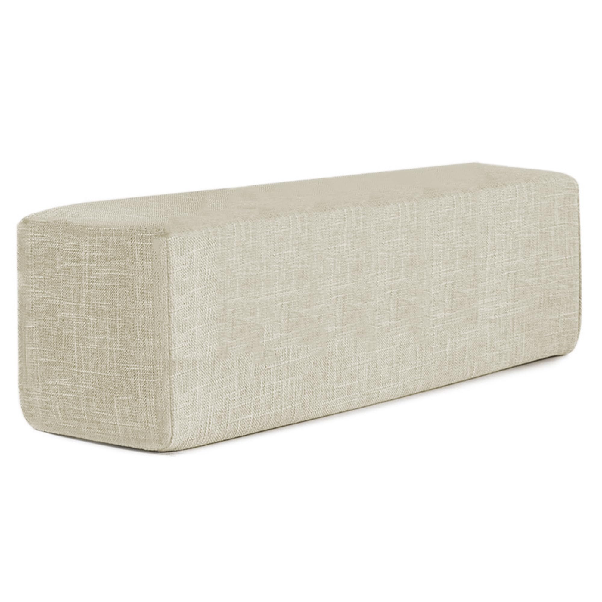 XXIUDEE Custom Size Pillow, Lumbar Backrest Cushion Support for Sofa Armrest Rectangle Headboard, Gap Filler with Removable Cover (150x10x8cm, Beige)