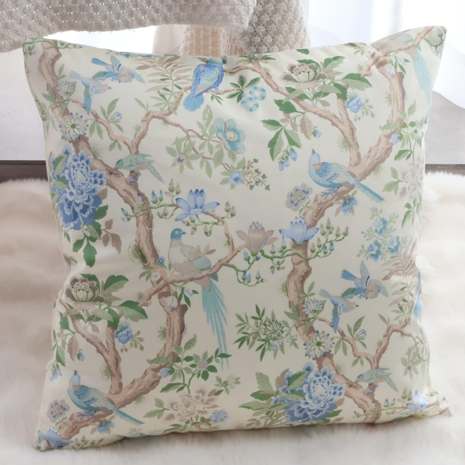 PRISHASWORLD Set van 4 geborduurde kussenslopen etnische Indiase boho mandala bloemen Suzani vierkant handgemaakte kussensloop voor bank bank woonkamer (Lime, 40 x 40 cm