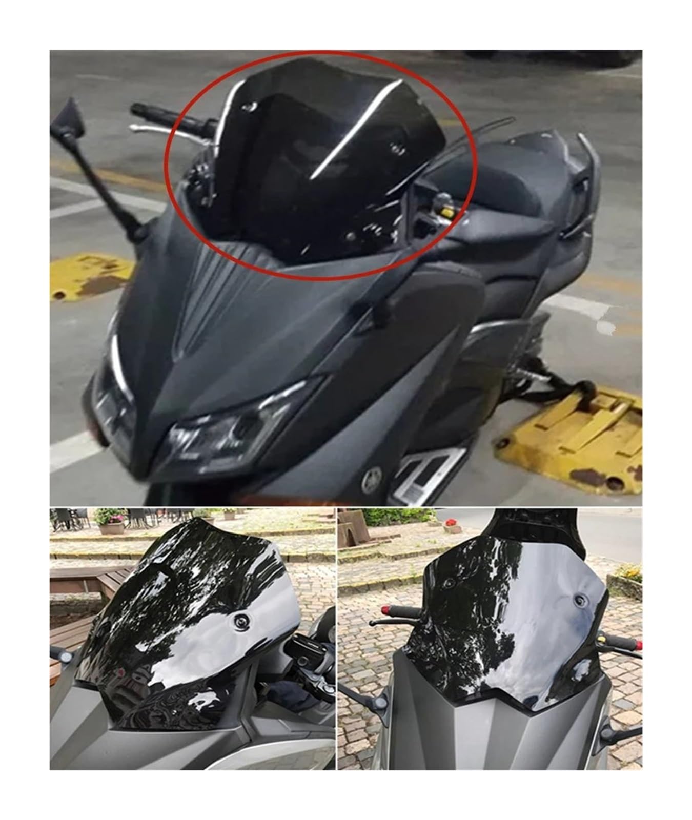 Cupolino Per TMAX 530 Per Tmax530 12-16 2012-2013-2014-2015-2016 12 16 Parabrezza A Bolla Spoiler Per Parabrezza Per Moto parabrezza deflettore(Clear)