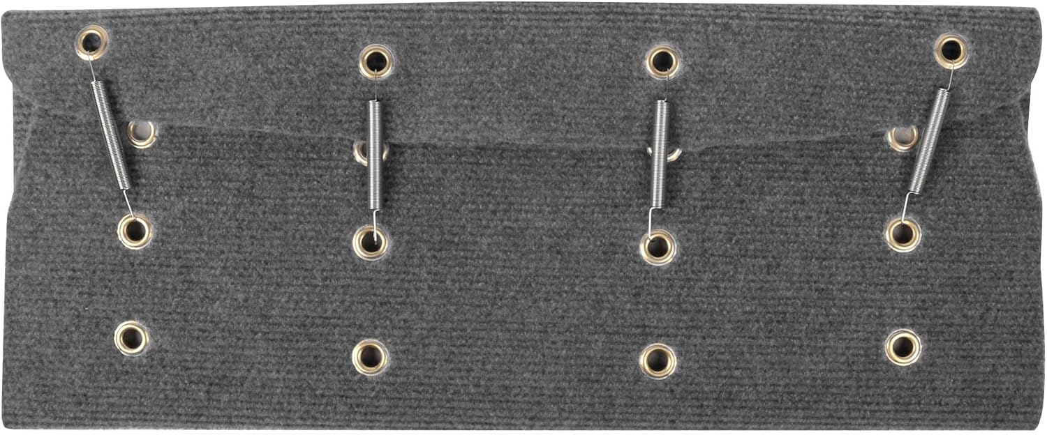 210 Polyester RV Step Rug for 22" Wide Entry Steps - 22" Long x 22" Wide, Includes Fastener Springs, Gray