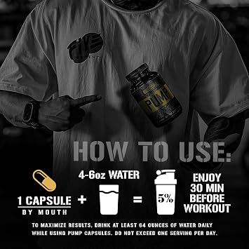 5% Nutrition Core Pump Caps | NO2 Nitric Oxide Booster Supplement Pills | All Natural Ultra Low Stim Preworkout Supplement (5mg Caffeine) (30 Caps)
