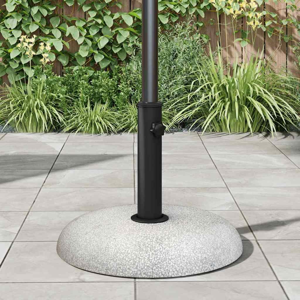 Supporto per ombrellone, 21 kg, bianco, cemento, rotondo, arrotolabile, per giardino e terrazza, stabile base per ombrellone da 45 x 45 x 40 cm, per ombrellone da mercato e ombrellone da