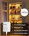 Hensam 180pcs LED Under Cabinet Lighting Kits, 6pcs 20inch Dimmable LED Strip Lights for Kitchen, Shelf, Counter, Showcase, 3000K Warm White Light Flexible Under Cabinet Lights with Power Adapter