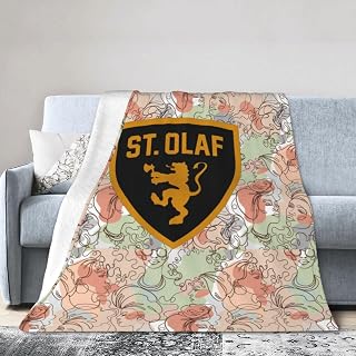St. Olaf College Logo Fleece Blanket, Very Soft Microfiber Flannel Blanket for Couch Warm and Cozy for All Seasons