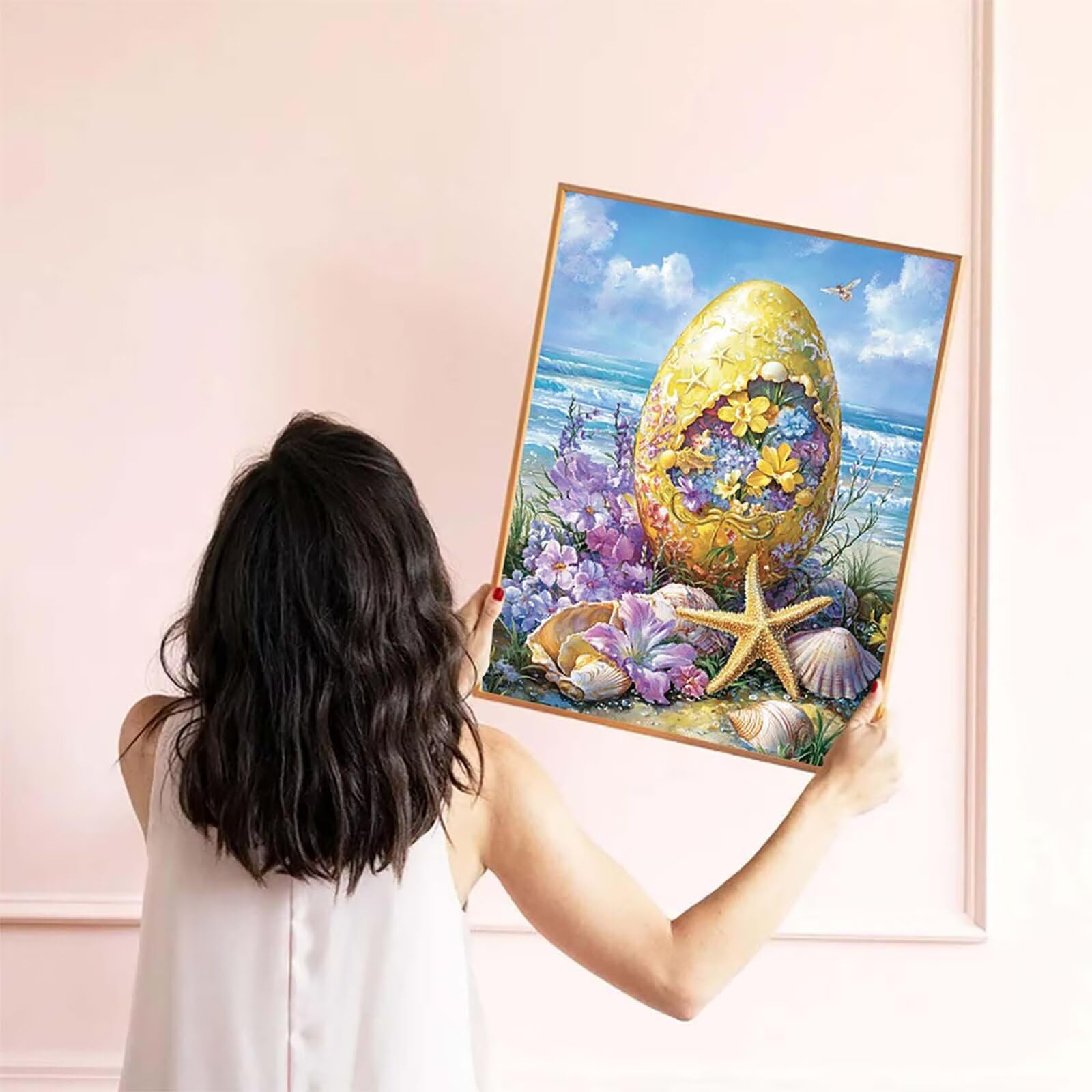 5D Diamentowe Malowanie Pisanki Diamentowe Malowanie Dorosłych, DIY Dorośli DIY Zestaw Ścieg Krzyżowy Ocean, Diament Art Rhinestones Haft Zestaw, Do Dekoracji Domu Prezent 90x120cm zyf-9608