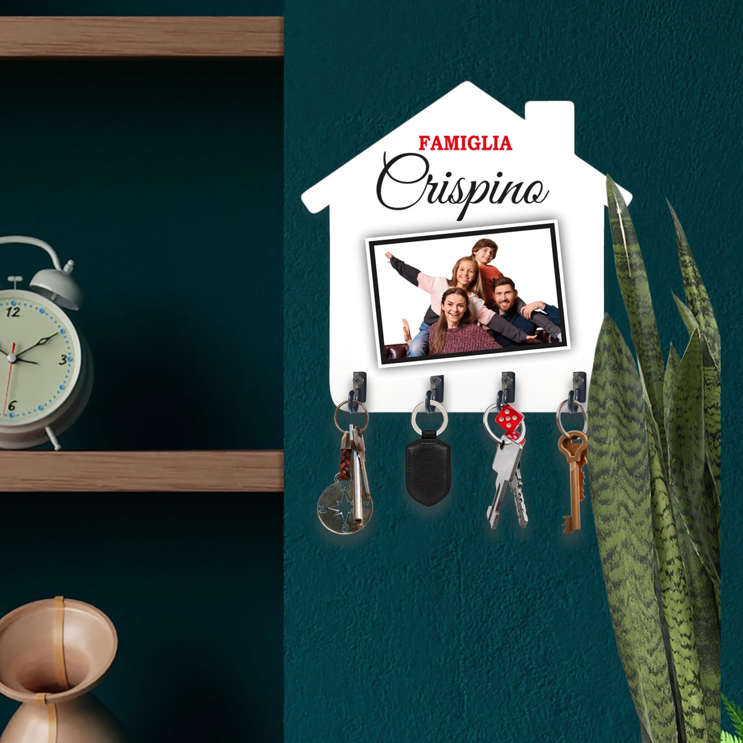Appendichiavi Da Muro Personalizzato Portachiavi Da Parete In Legno Porta Chiavi Ingresso Family