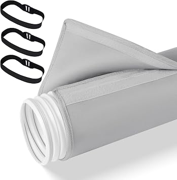 Ziopetru Portable Air Conditioner Hose Cover, Flexible and Thick Gray Insulated AC Hose Cover, Fits 5 Inch & 5.9 Inch Diameter Exhaust Hoses