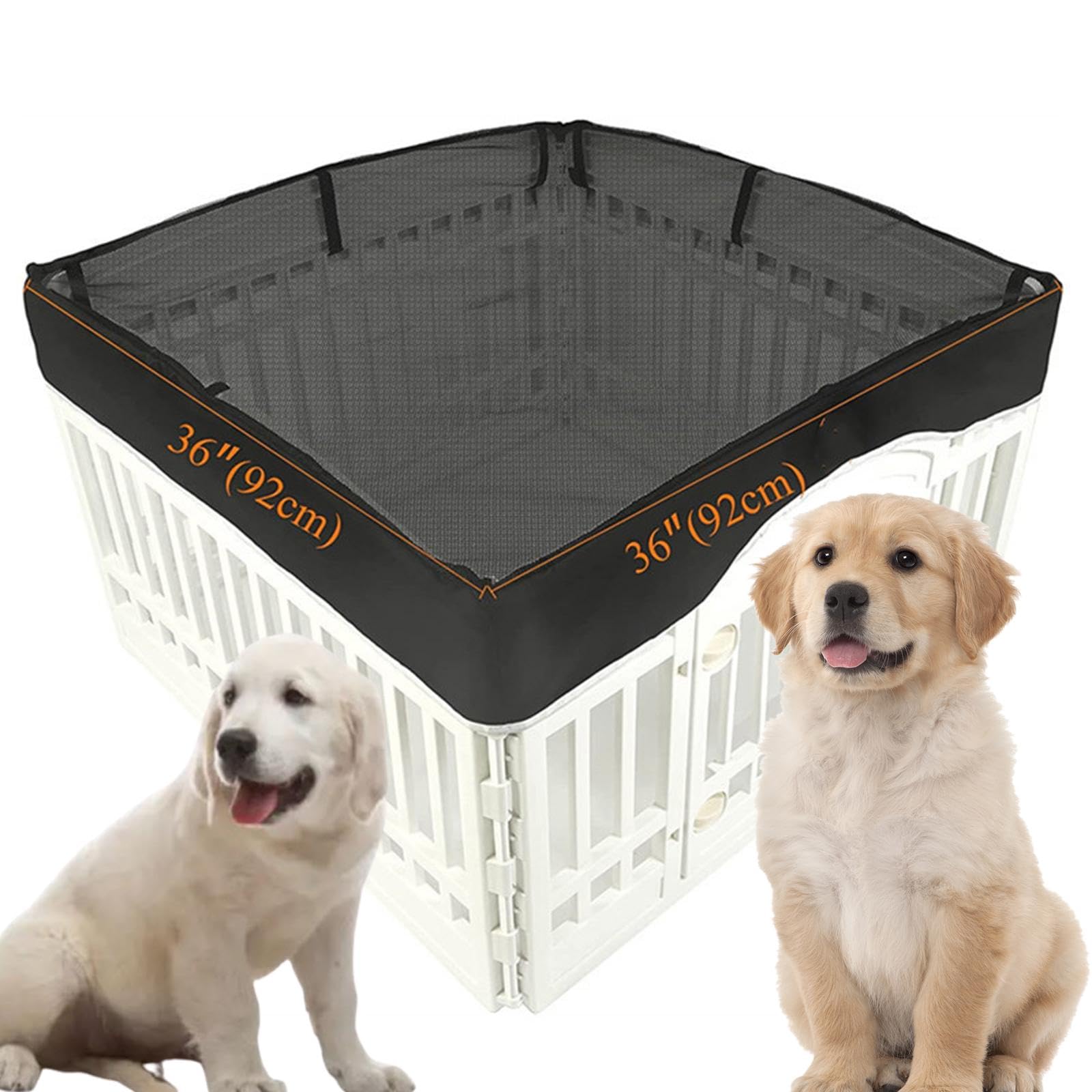 perfk Copertura per Box per Cani, Copertura Superiore Universale Resistente e Impermeabile per Cani Resistente al Sole per Box per Cani in Metallo, 36 Pollici