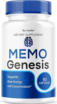 Memo Genesis Capsules - Original MemoGenesis Brain Health Daily Support Pills Natural Advanced Formula Cognitive Health & Function to Help Maintain Clarity Focus, 60 Capsules for 1 Month