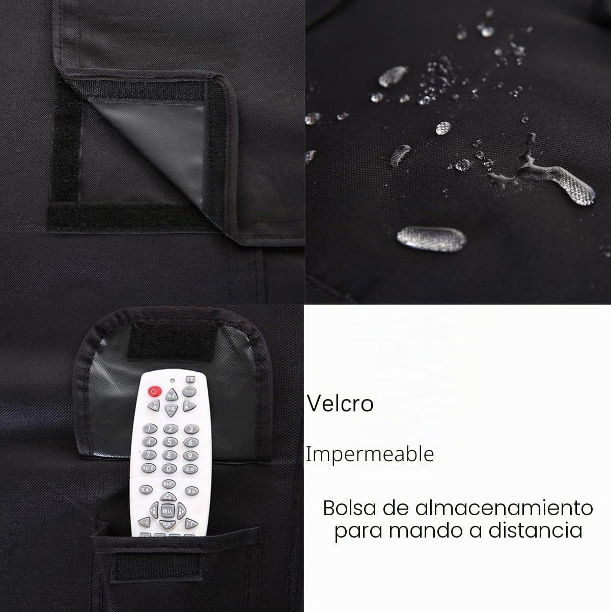 Protector de pantalla universal resistente a la intemperie para TV exterior 30-32 pulgadas, negro