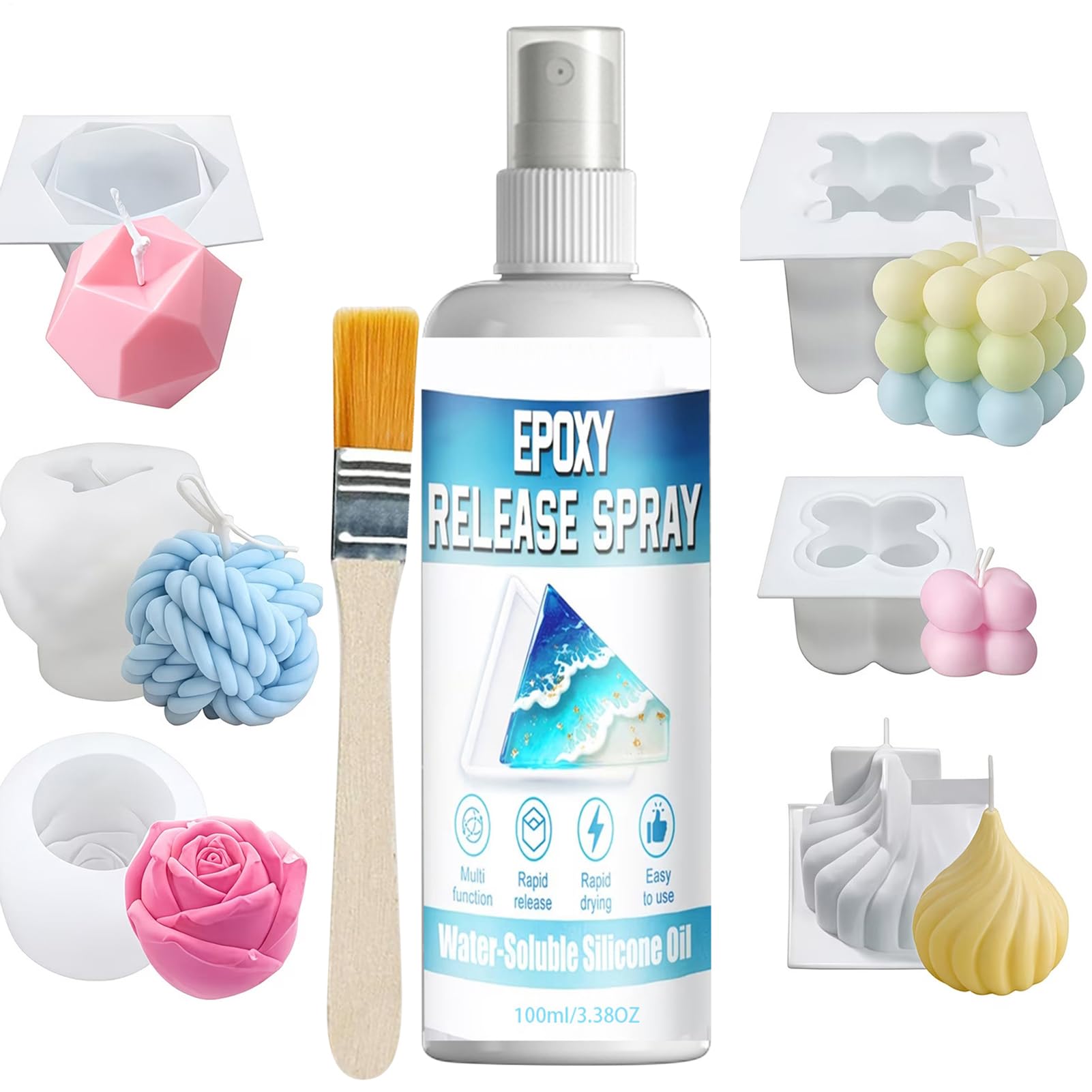 Spray desmoldante antiadherente para sacar figuras de yeso y hormigón sin romperlas