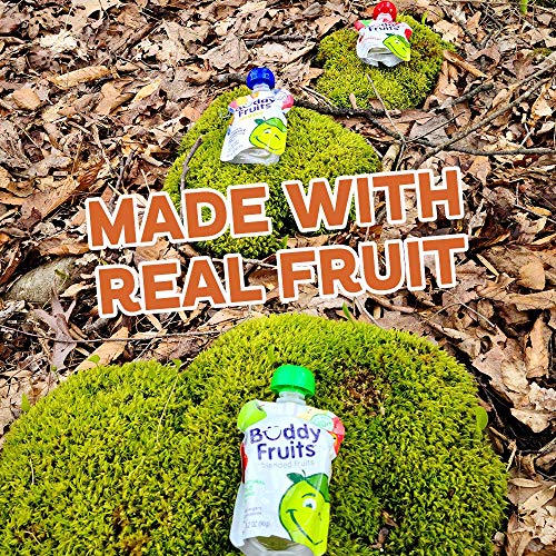 Buddy Fruits Pure Blended Fruit To Go Apple and Mango Applesauce | 100% Real Fruit | No Sugar, Non GMO, Vegan, Gluten Free, No Preservatives, BPA Free , Certified Kosher | 3.2oz Pouch 24 Pack - Thumbnail 7